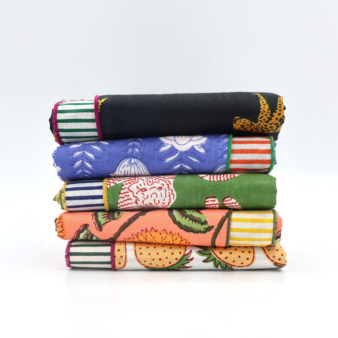 reversible bandana / cheetahs + stripes