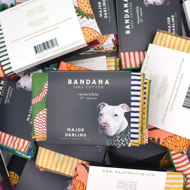 reversible bandana / pink tigers + stripes
