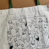dogs (and a cat!) cotton tote
