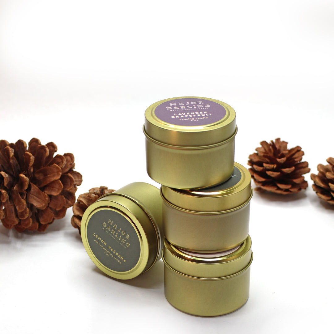 odor neutralizing candles / travel + full size