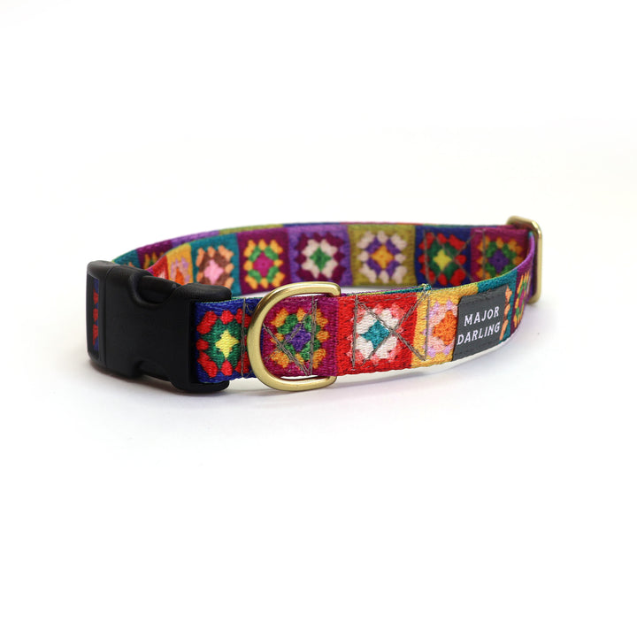 *NEW - PREORDER* not-so-basic snap collar / granny squares print