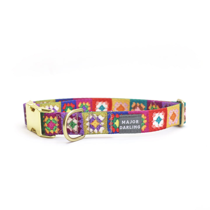 *NEW - PREORDER* not-so-basic snap collar / granny squares print