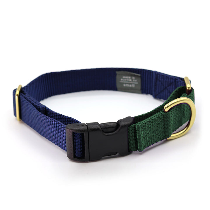 side-release martingale collar / brass or nylon snap