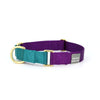 martingale collar / violet + teal