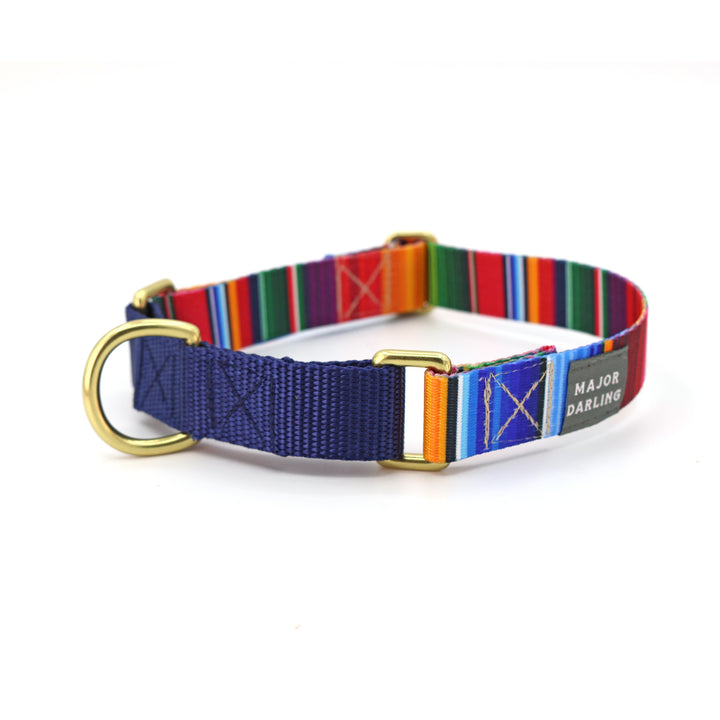 martingale collar / serape + navy