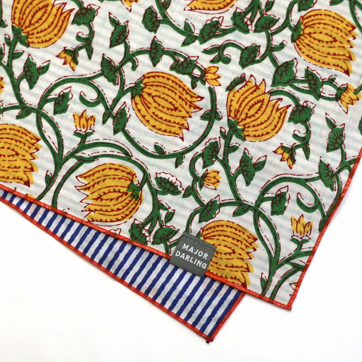 reversible bandana / floral vines