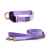 BUNDLE: martingale collar + basic leash / lilac + violet