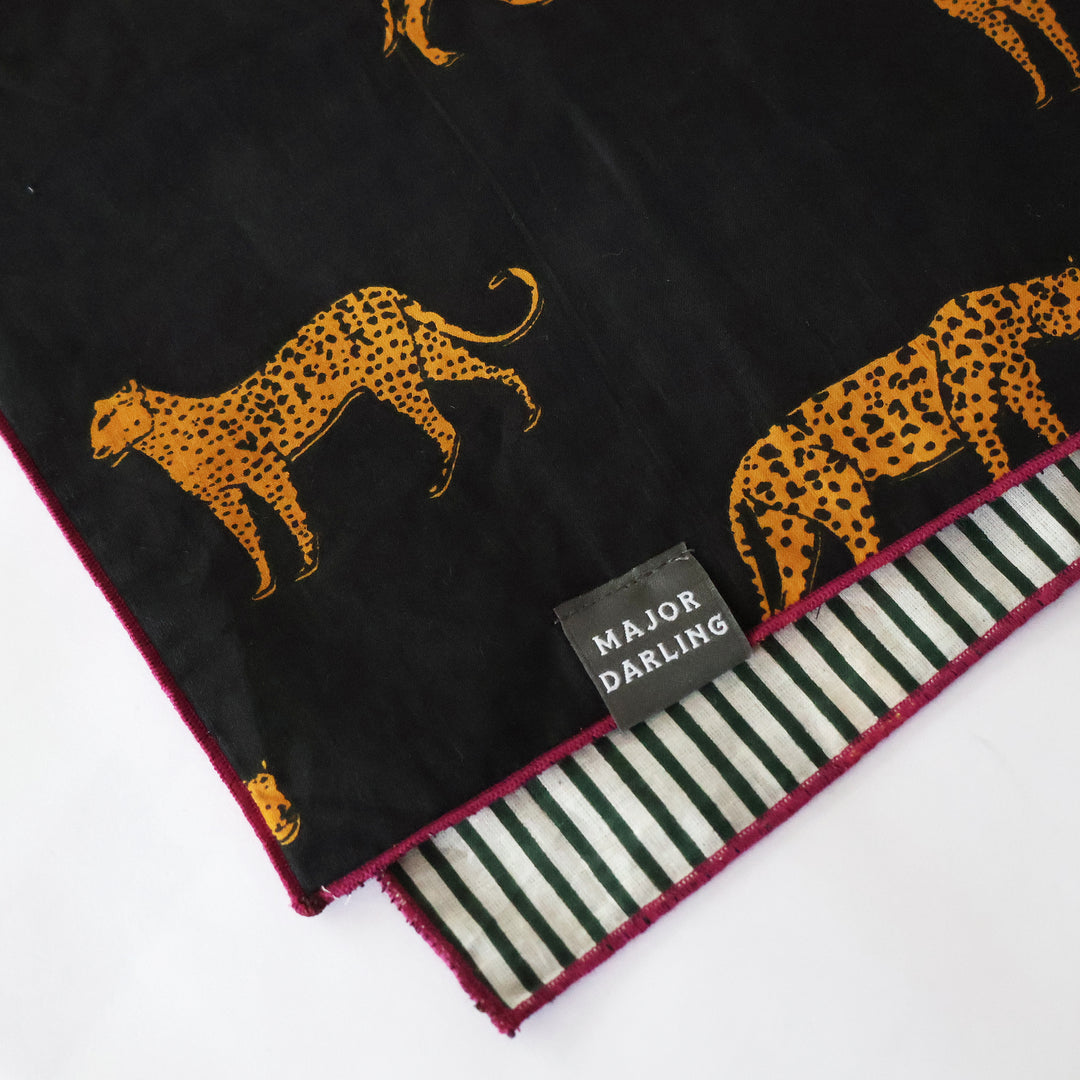 reversible bandana / cheetahs + stripes